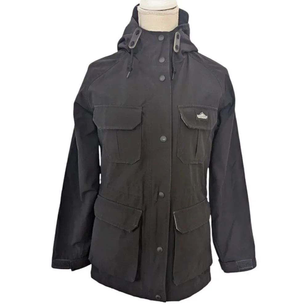 Penfield Kasson 80/20 Women's XS Down Jacket Hooded in Black Fleece Lined